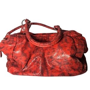 D-Fusion Red Snake Skin Hand bag Y2k